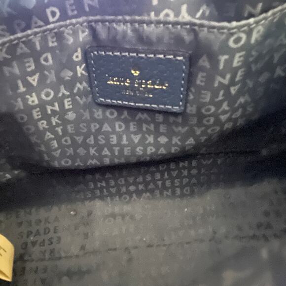 Kate Spade Blue Wellesley Hanna Leather Crossbody Handbag Shoulder Bag Purse - Picture 7 of 11